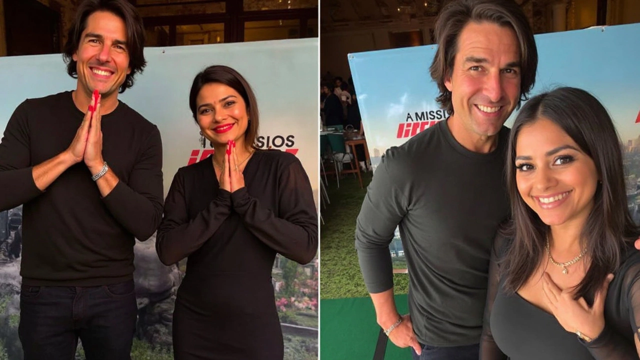 Avneet Kaur Shares 'Namaste' with Tom Cruise, While Jannat Zubair Snaps Selfies Ahead of Mission: Impossible Release